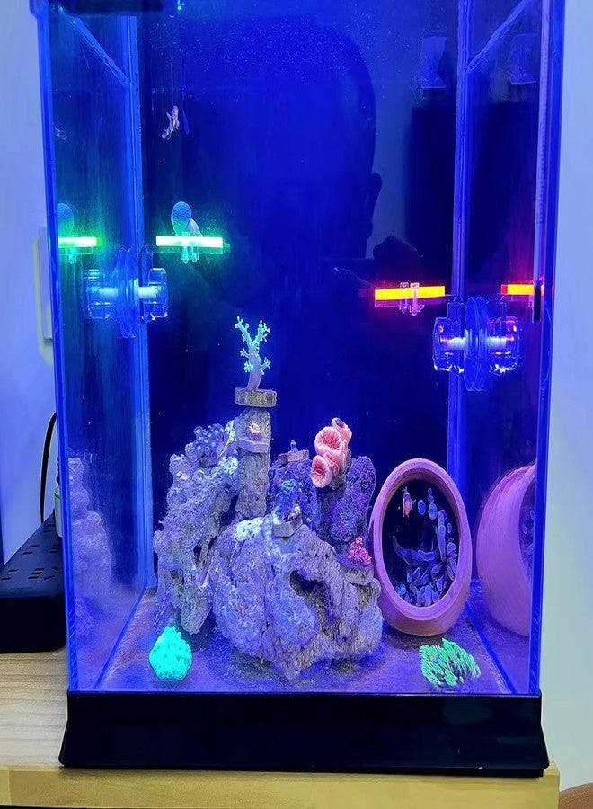 Weramics 4 Units frag Rack Fluorescent-Colored Acrylic Coral Base with Suction Cups and 4pcs T-Shaped Coral frag Plugs - Image 4